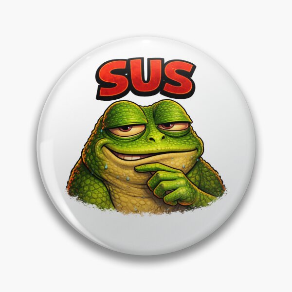 Item preview, Funny Frog SUS – Suspicious Meme Frog Smirk designed and sold by unglaublichGut.