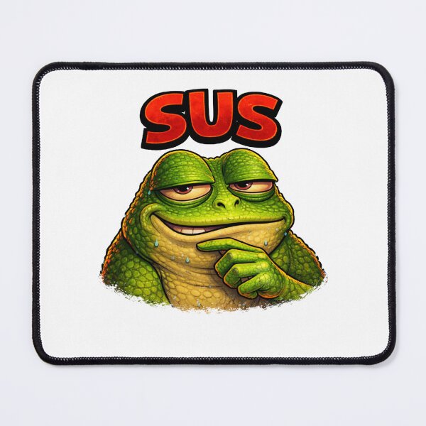 Item preview, Funny Frog SUS – Suspicious Meme Frog Smirk designed and sold by unglaublichGut.