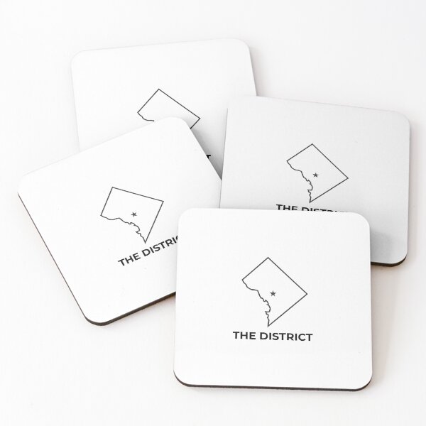 Item preview, The District Washington DC Map Outline Star designed and sold by Fenay Designs.