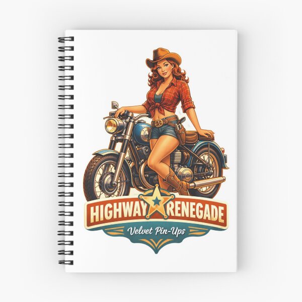 Item preview, Highway Renegade Retro Pin-Up Bike designed and sold by Velvet Pin-Ups.