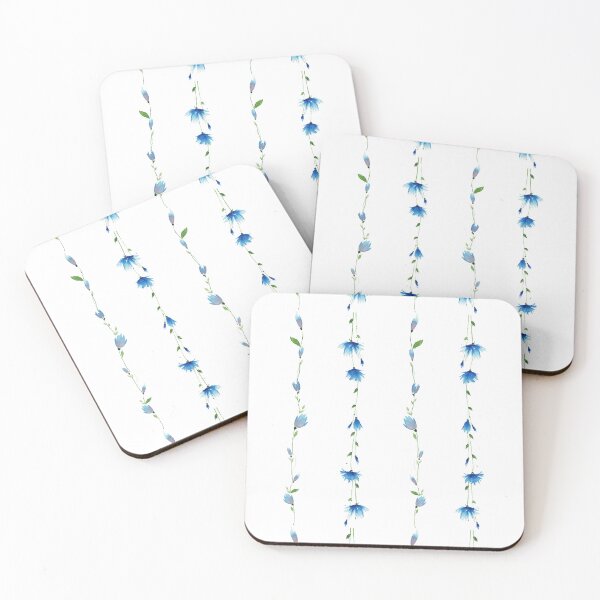 Item preview, Floral Blue LINE Patten on Transparent background designed and sold by VitSArt.