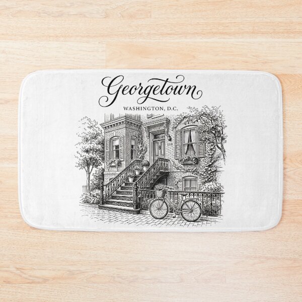 Item preview, Georgetown Washington DC Townhouse Bicycle Sketch designed and sold by Fenay Designs.