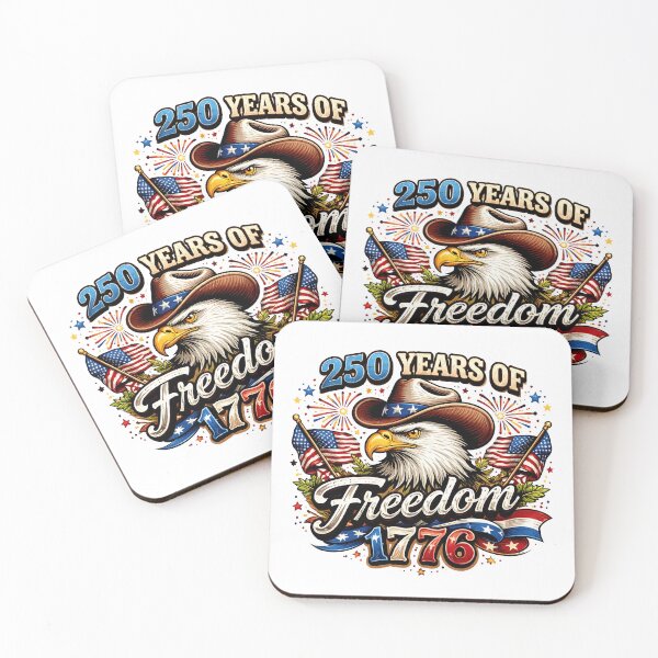 Item preview, 250 Years of Freedom Eagle Cowboy Hat Patriotic USA Design 1776 American Independence Vintage Style designed and sold by Polarisofficial.