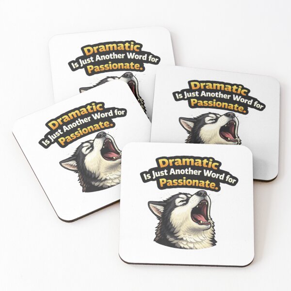 Item preview, Dramatic Husky Funny Sarcastic Dog Sticker Gift designed and sold by Gentlestate.