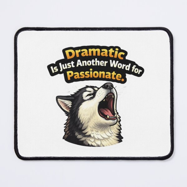 Item preview, Dramatic Husky Funny Sarcastic Dog Sticker Gift designed and sold by Gentlestate.
