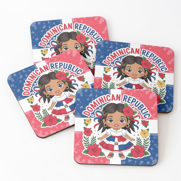 Item preview, Dominican Republic Girl Flag Floral designed and sold by DariaOltes.