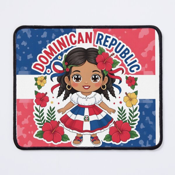 Item preview, Dominican Republic Girl Flag Floral designed and sold by DariaOltes.