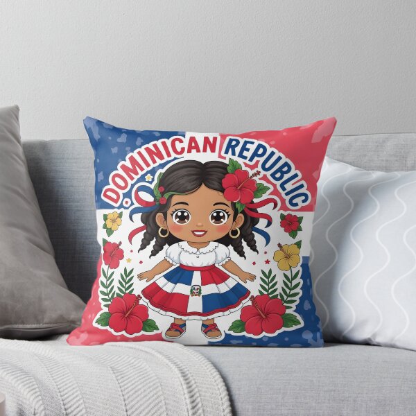 Item preview, Dominican Republic Girl Flag Floral designed and sold by DariaOltes.