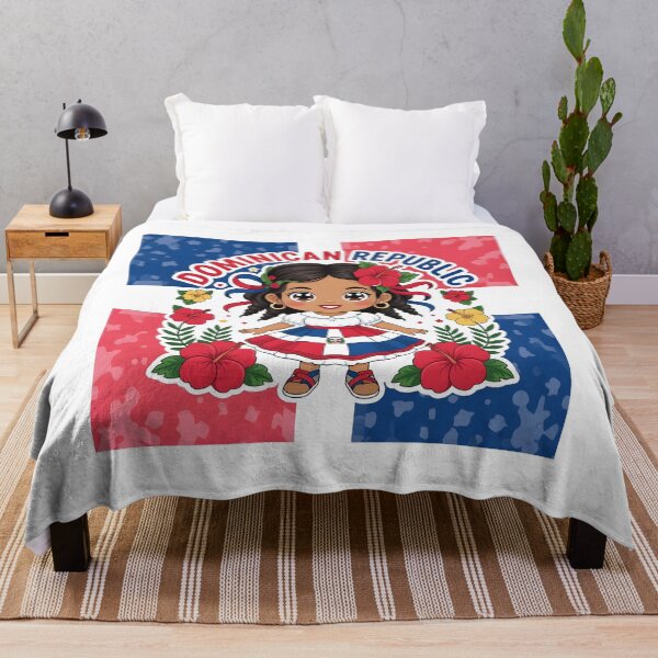 Item preview, Dominican Republic Girl Flag Floral designed and sold by DariaOltes.