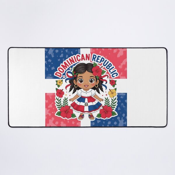 Item preview, Dominican Republic Girl Flag Floral designed and sold by DariaOltes.