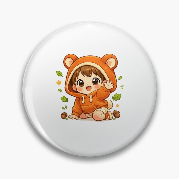 Item preview, Cute Child in Animal Hoodie - Kawaii Nature Illustration designed and sold by MKreative Studio.