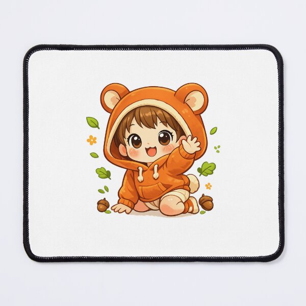 Item preview, Cute Child in Animal Hoodie - Kawaii Nature Illustration designed and sold by MKreative Studio.