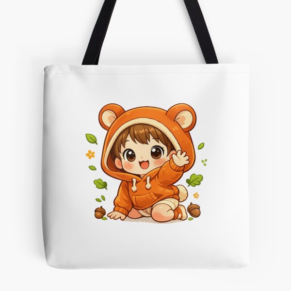 Item preview, Cute Child in Animal Hoodie - Kawaii Nature Illustration designed and sold by MKreative Studio.