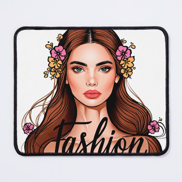 Item preview, Girl sticker drawn with flowers, fashion designed and sold by TanyaLovus.