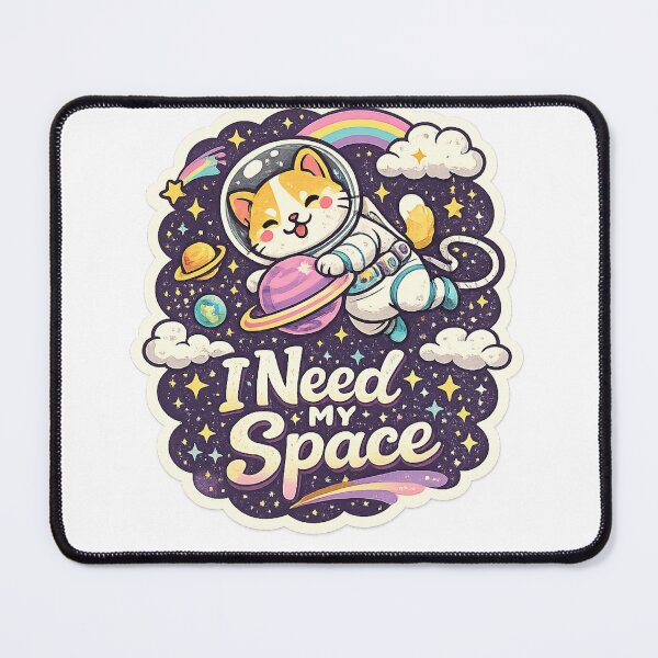Item preview, I Need My Space - Astronaut cat sticker designed and sold by FluffiPopo.