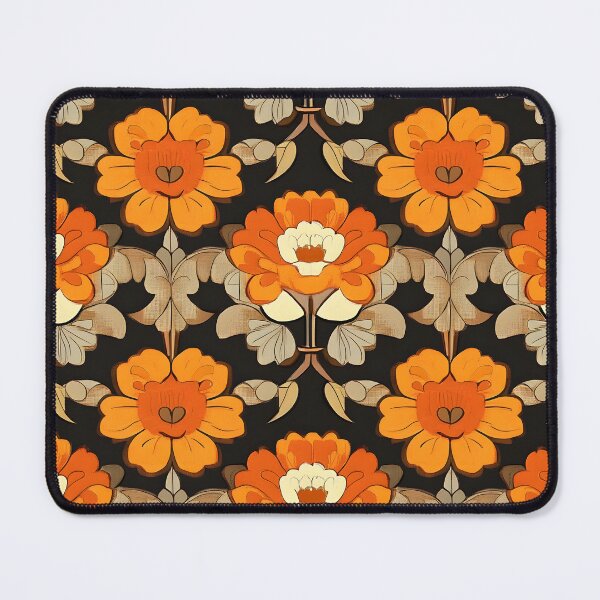 Item preview, Boho Retro 1960's Hippie Orange Flower Art Designs designed and sold by DEC02.