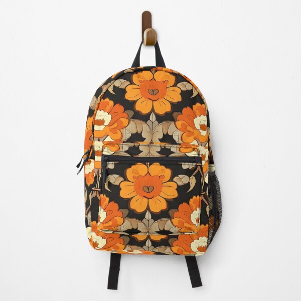 Item preview, Boho Retro 1960's Hippie Orange Flower Art Designs designed and sold by DEC02.