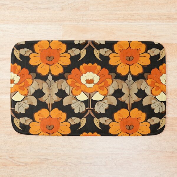 Item preview, Boho Retro 1960's Hippie Orange Flower Art Designs designed and sold by DEC02.