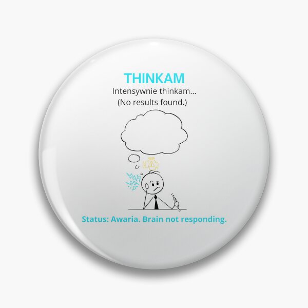 Item preview, White Thinkam Intensywnie - Funny Polinglish Brain Humor Gift No Results Found designed and sold by VibePolinglish.
