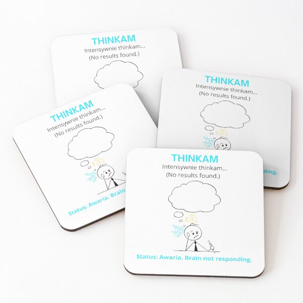 Item preview, White Thinkam Intensywnie - Funny Polinglish Brain Humor Gift No Results Found designed and sold by VibePolinglish.