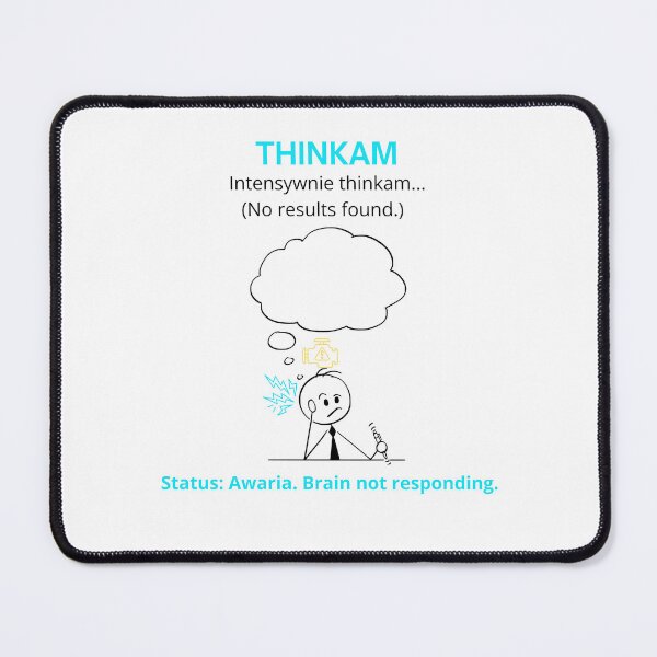 Item preview, White Thinkam Intensywnie - Funny Polinglish Brain Humor Gift No Results Found designed and sold by VibePolinglish.