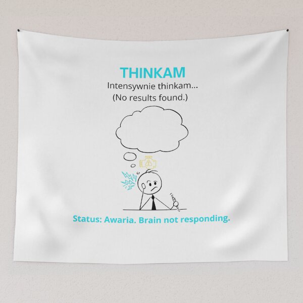 Item preview, White Thinkam Intensywnie - Funny Polinglish Brain Humor Gift No Results Found designed and sold by VibePolinglish.
