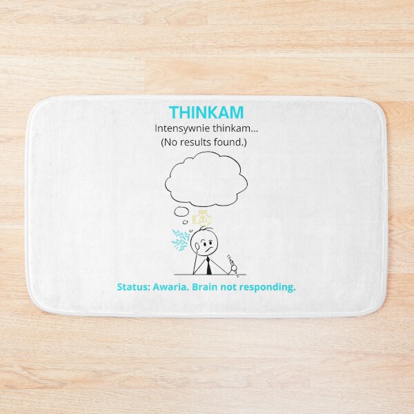 Item preview, White Thinkam Intensywnie - Funny Polinglish Brain Humor Gift No Results Found designed and sold by VibePolinglish.