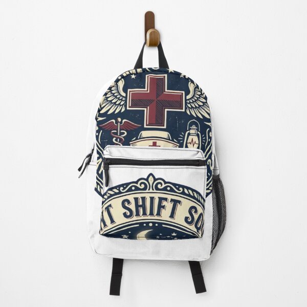 Item preview, Night Shift Squad Vintage Nurse Badge Retro Medical T-Shirt Design designed and sold by urbinet.