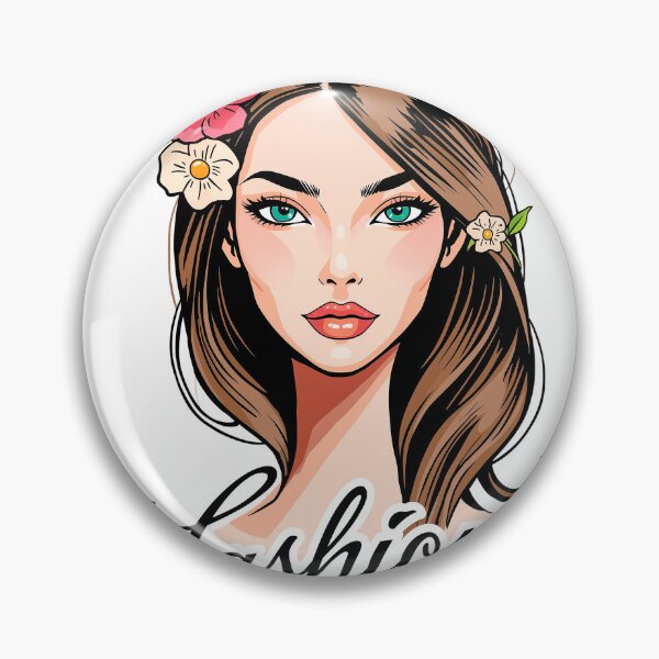 Item preview, Girl sticker drawn with flowers, fashion designed and sold by TanyaLovus.