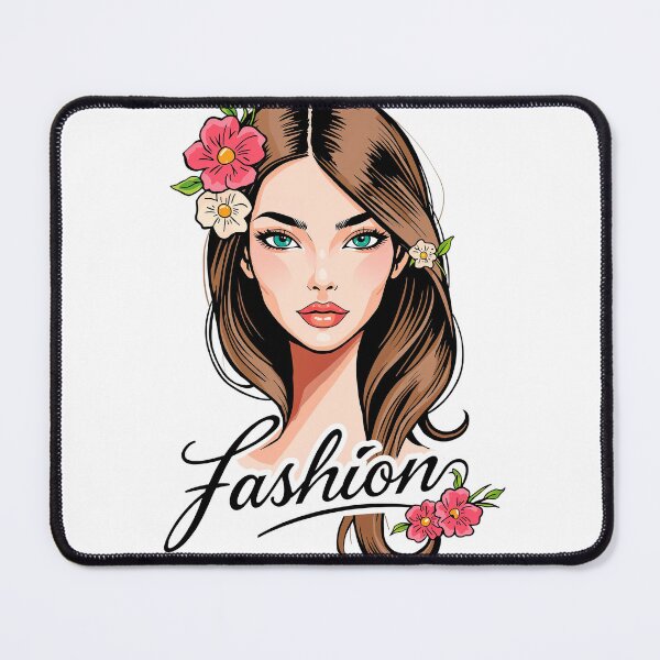 Item preview, Girl sticker drawn with flowers, fashion designed and sold by TanyaLovus.