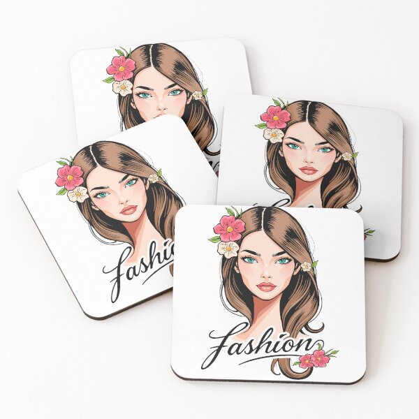 Item preview, Girl sticker drawn with flowers, fashion designed and sold by TanyaLovus.