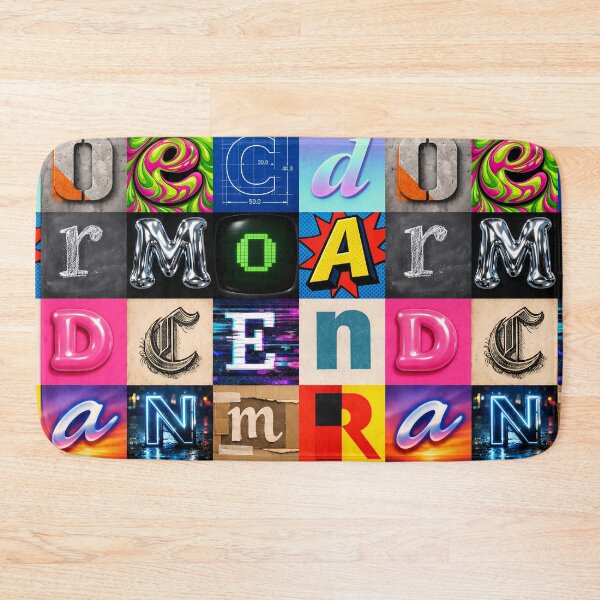 Item preview, Randomcore Letters Checkerboard Style Clash designed and sold by The Nichecore Trend Store.