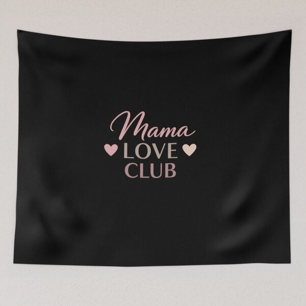 Item preview, Mama Love Club - Modern Minimal Typography with Heart Icons designed and sold by MKreative Studio.