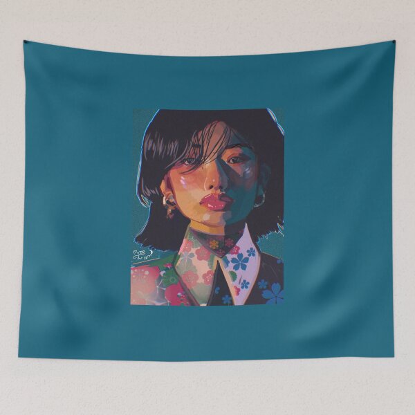 Item preview, Digital painting of a girl with yellow lighting  designed and sold by Moonshroomarts.