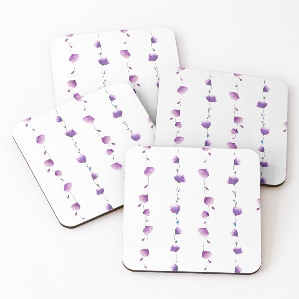 Item preview, Floral Violet LINE Patten on Transparent background designed and sold by VitSArt.
