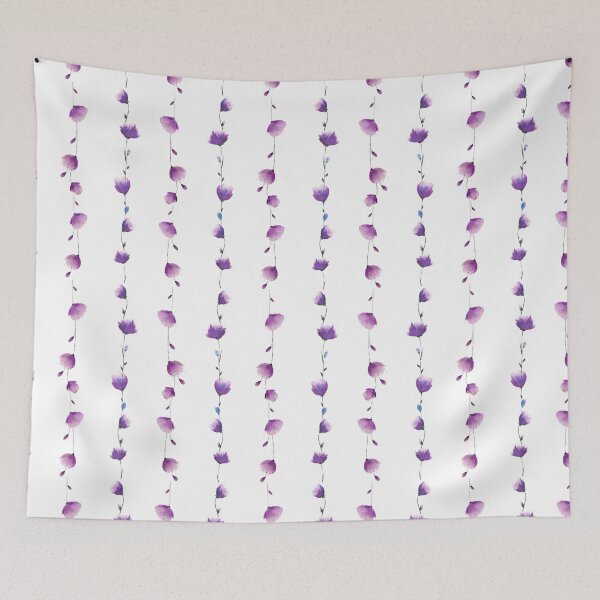 Item preview, Floral Violet LINE Patten on Transparent background designed and sold by VitSArt.
