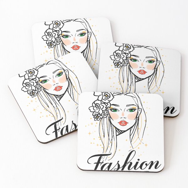 Item preview, Girl sticker drawn with flowers, fashion designed and sold by TanyaLovus.