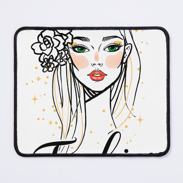 Item preview, Girl sticker drawn with flowers, fashion designed and sold by TanyaLovus.