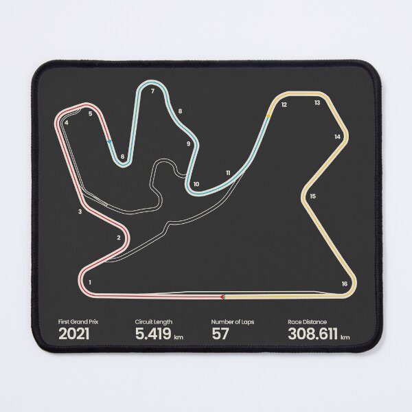 Item preview, Lusail International Circuit | Qatar Grand Prix Motorsports Circuit Map designed and sold by aio.