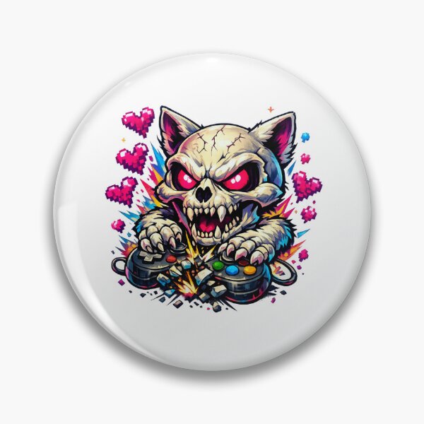 Item preview, Cat Skull Gamer Rage designed and sold by LuveraxArt.