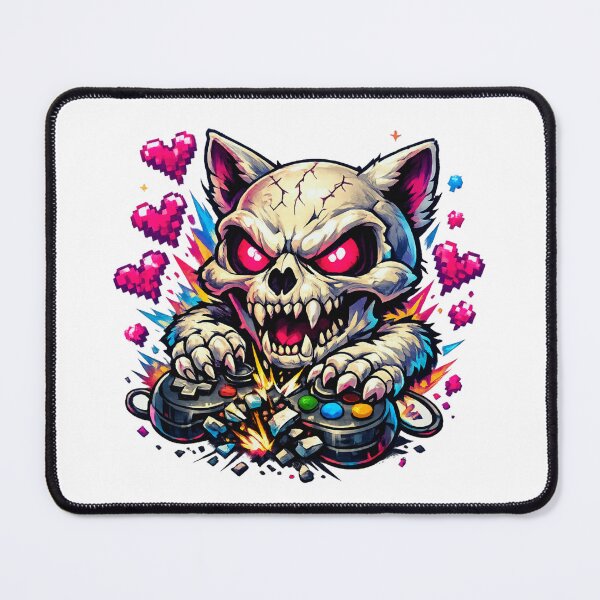Item preview, Cat Skull Gamer Rage designed and sold by LuveraxArt.