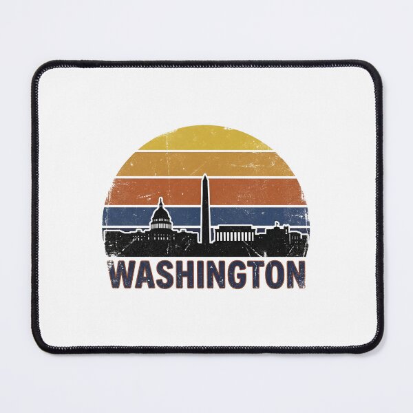 Item preview, Washington Skyline Vintage Sunset Circle designed and sold by Fenay Designs.