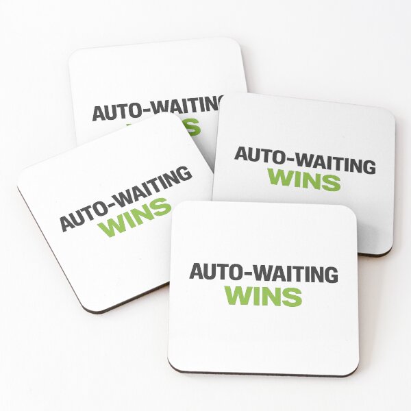 Item preview, Auto Waiting Wins QA Automation designed and sold by unscriptedPixel.