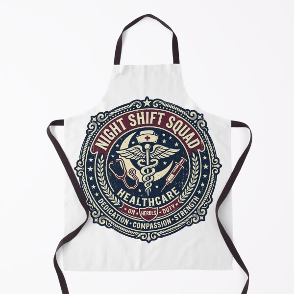 Item preview, Night Shift Squad Nurse Team Vintage Design Retro Medical Badge Art designed and sold by urbinet.