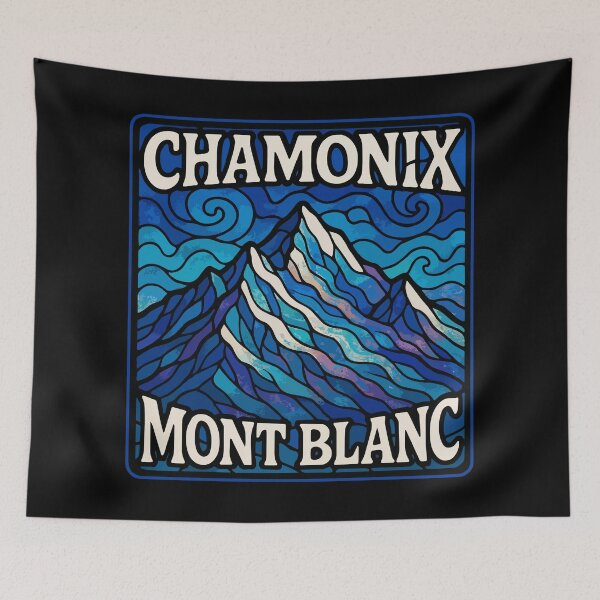 Item preview, Chamonix Mont Blanc France Stained Glass Art designed and sold by TomFrontierArt.