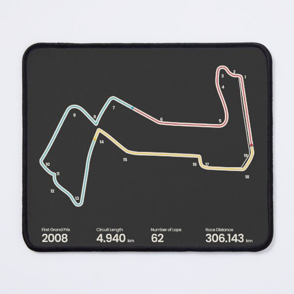 Item preview, Marina Bay Street Circuit | Singapore Grand Prix Motorsports Circuit Map designed and sold by aio.