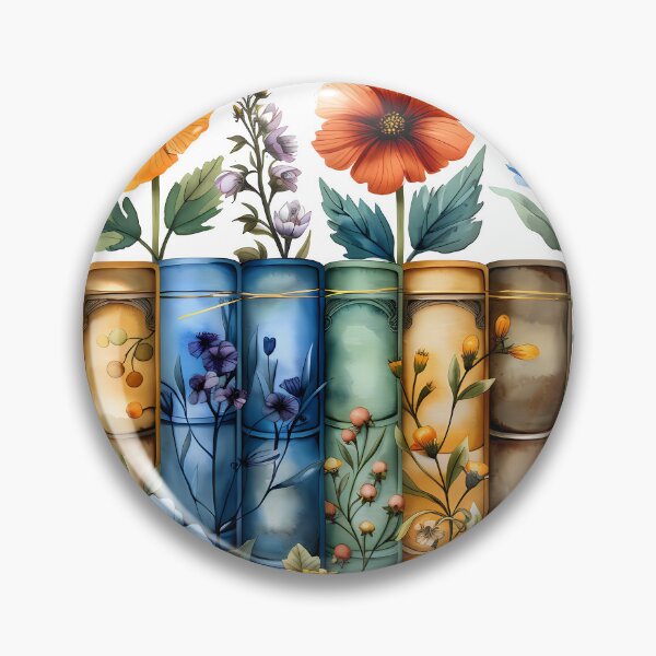 Item preview, Whimsical Floral Bookstack Vintage Literary Garden Art designed and sold by VineVibe16Studio.