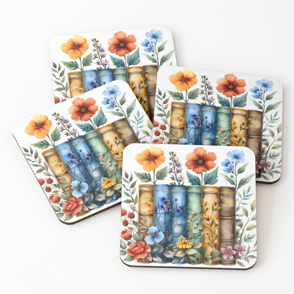 Item preview, Whimsical Floral Bookstack Vintage Literary Garden Art designed and sold by VineVibe16Studio.