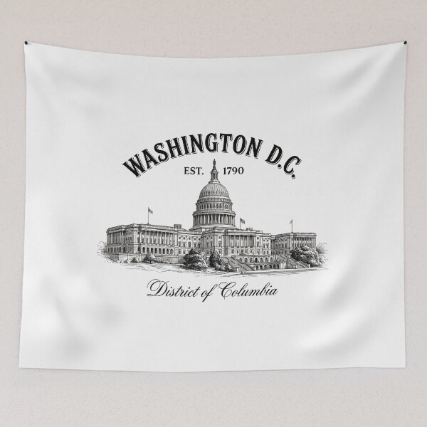 Item preview, Washington DC Est 1790 Capitol Building Sketch designed and sold by Fenay Designs.