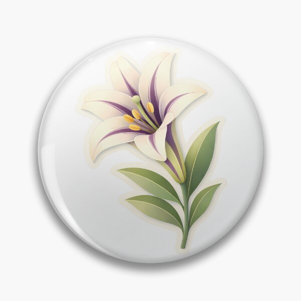 Item preview, Lily Sticker | White Botanical Flower Sticker | Lily Gift for Flower Lover designed and sold by Symbol Universe.